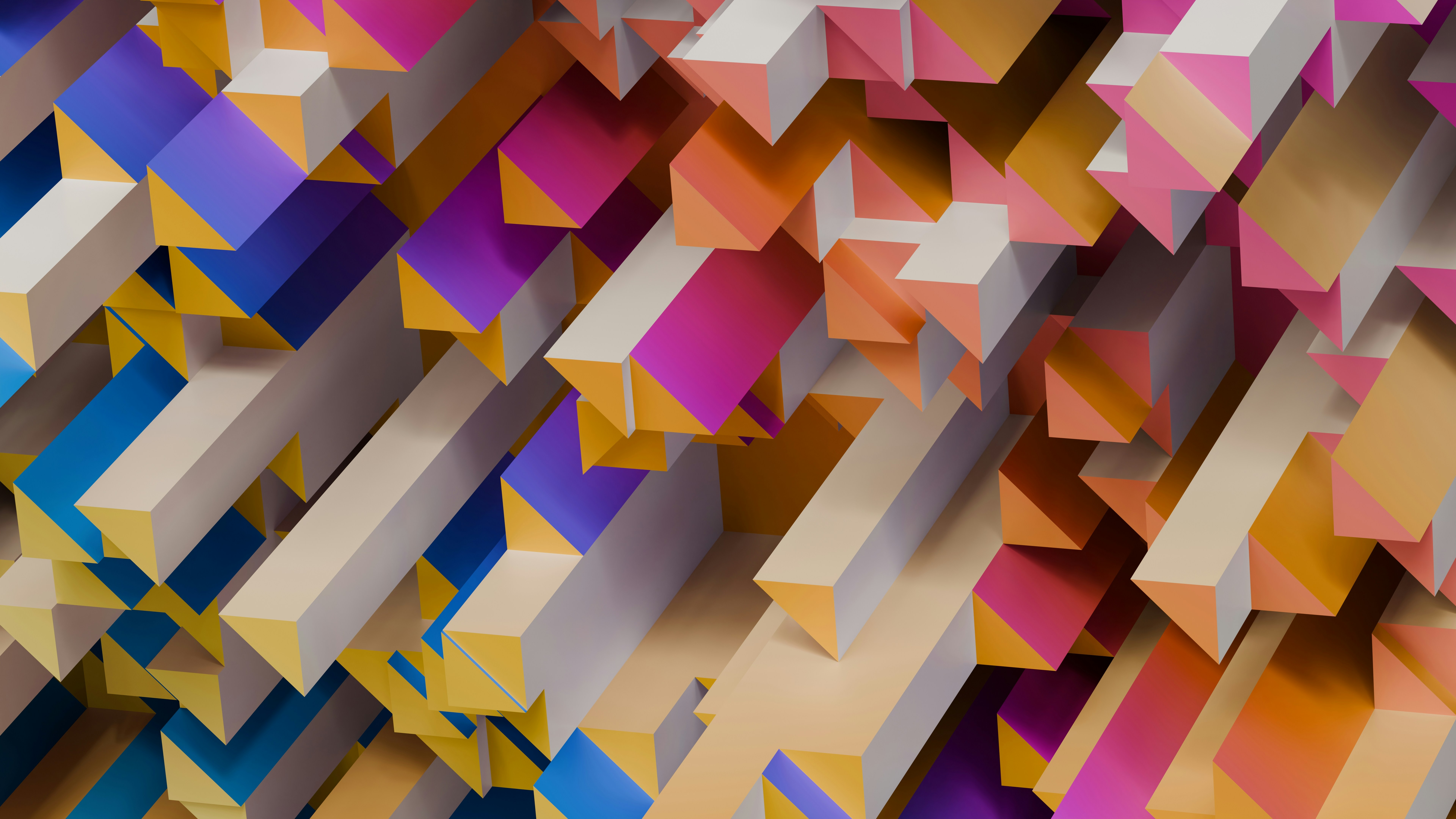 Colorful Abstract Geometric Pattern With Diagonal Blocks HD mobile wallpaper