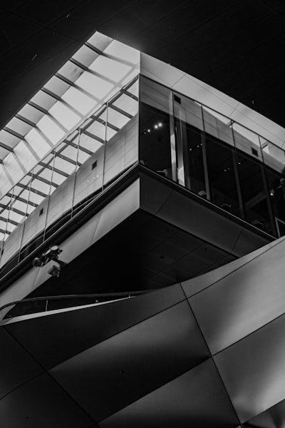 Striking Black And White Modern Architecture With Geometric Patterns. wallpaper preview
