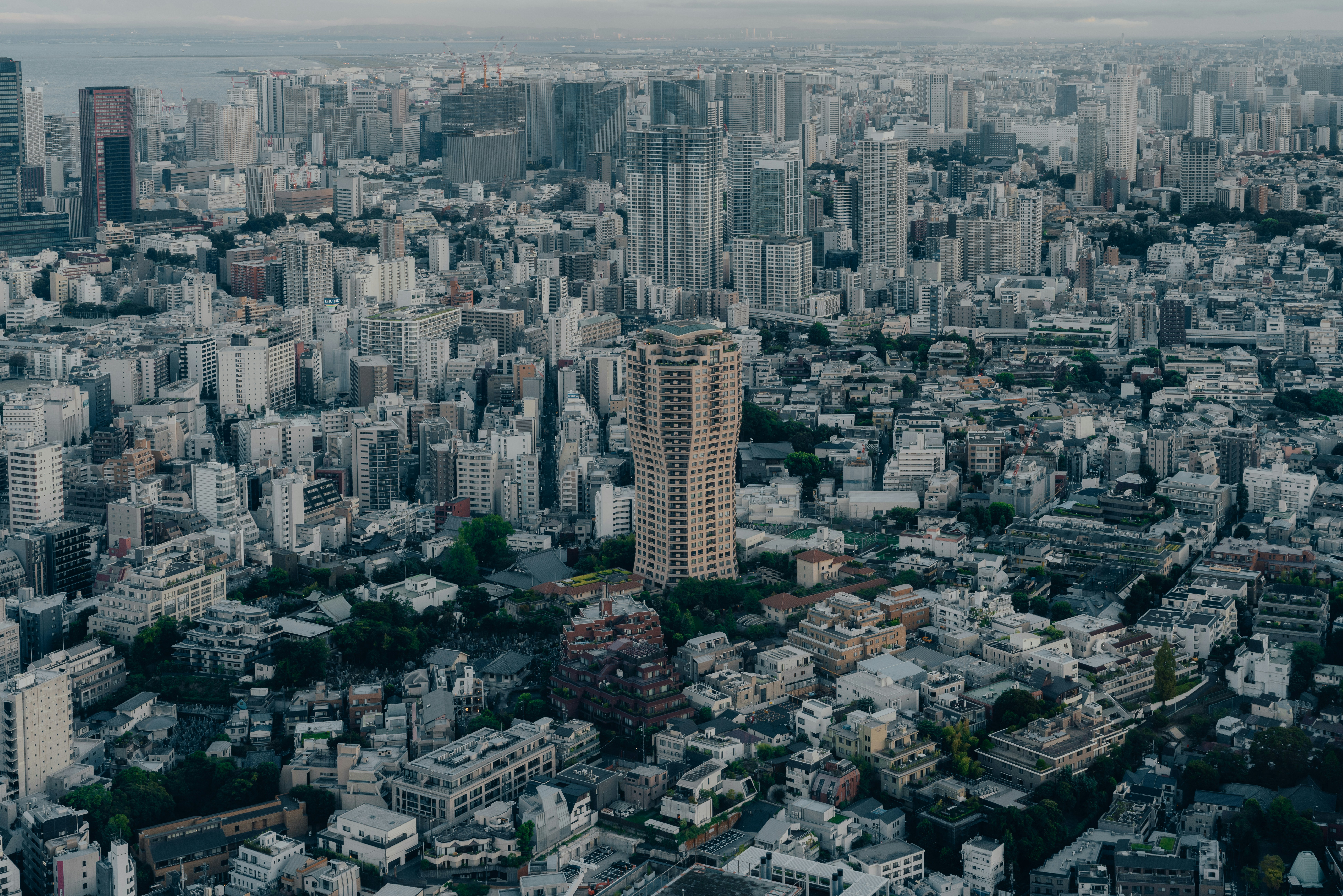 Dense Urban Landscape With Towering Skyscrapers. HD mobile wallpaper