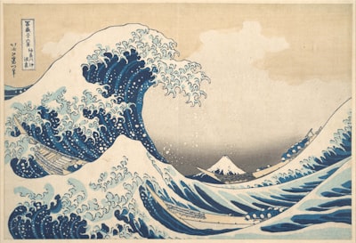 「富嶽三十六景 神奈川沖浪裏」 Title: Under The Wave Off Kanagawa (Kanagawa Oki Nami Ura), Or The Great Wave, From The Series Thirty-six Views Of Mount Fuji (Fugaku Sanjūrokkei), Artist: Katsushika Hokusai (Japanese, Tokyo (Edo) 1760–1849 Tokyo (Edo)), Period: Edo Period (1615–1868), Date: Ca. 1830–32, Culture: Japan, Medium: Woodblock Print; Ink And Color On Paper, Dimensions: 10 X 15 In. (25.4 X 38.1 Cm), Classification: Prints, Credit Line: The Howard Mansfield Collection, Purchase, Rogers Fund, 1936, Object Number: JP2569, Curatorial Department: Asian Art wallpaper preview
