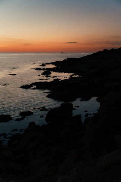 夕阳下的风光海岸
