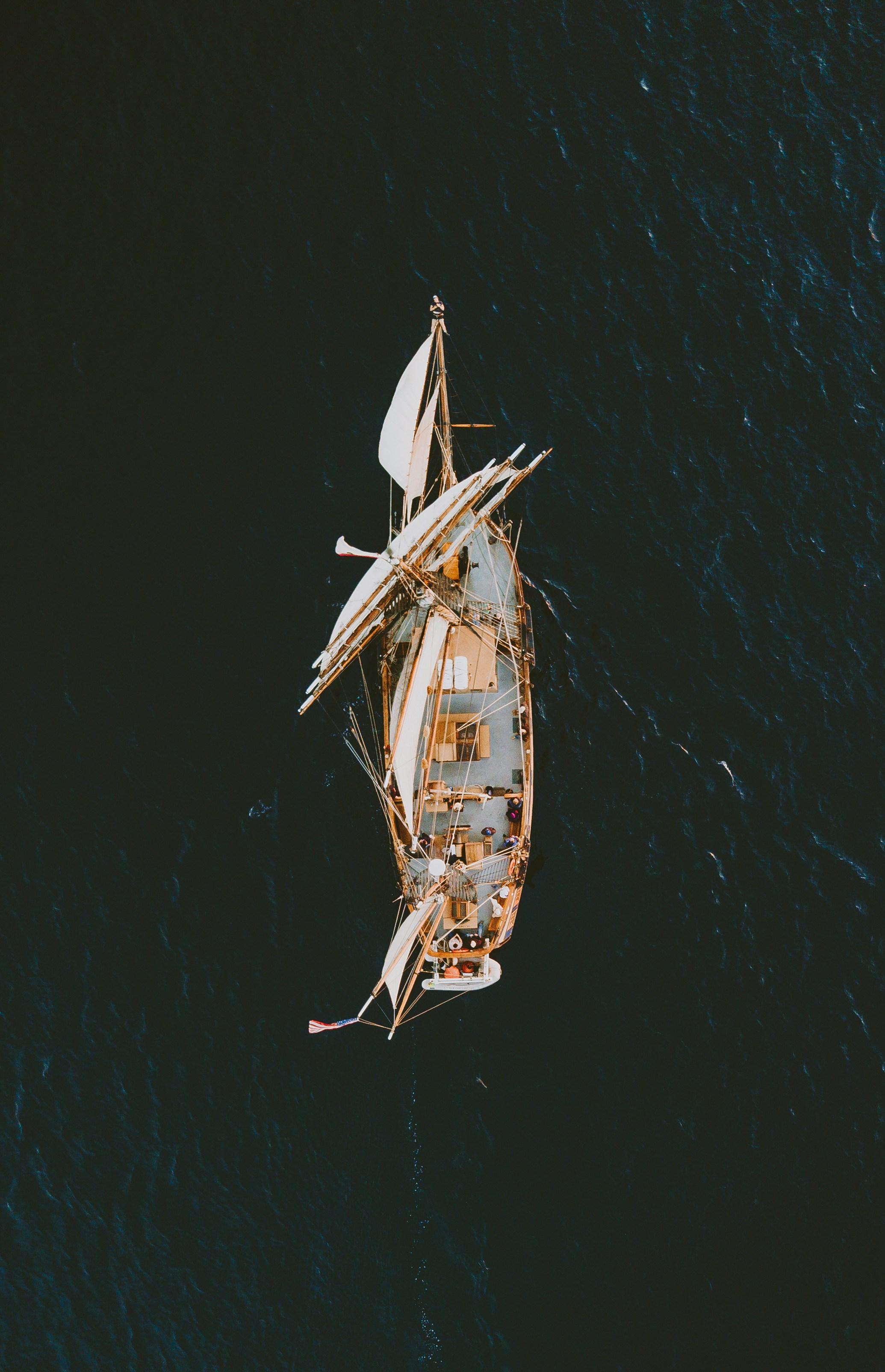 Aerial Photography Of Brown Galleon Ship On Body Of Water