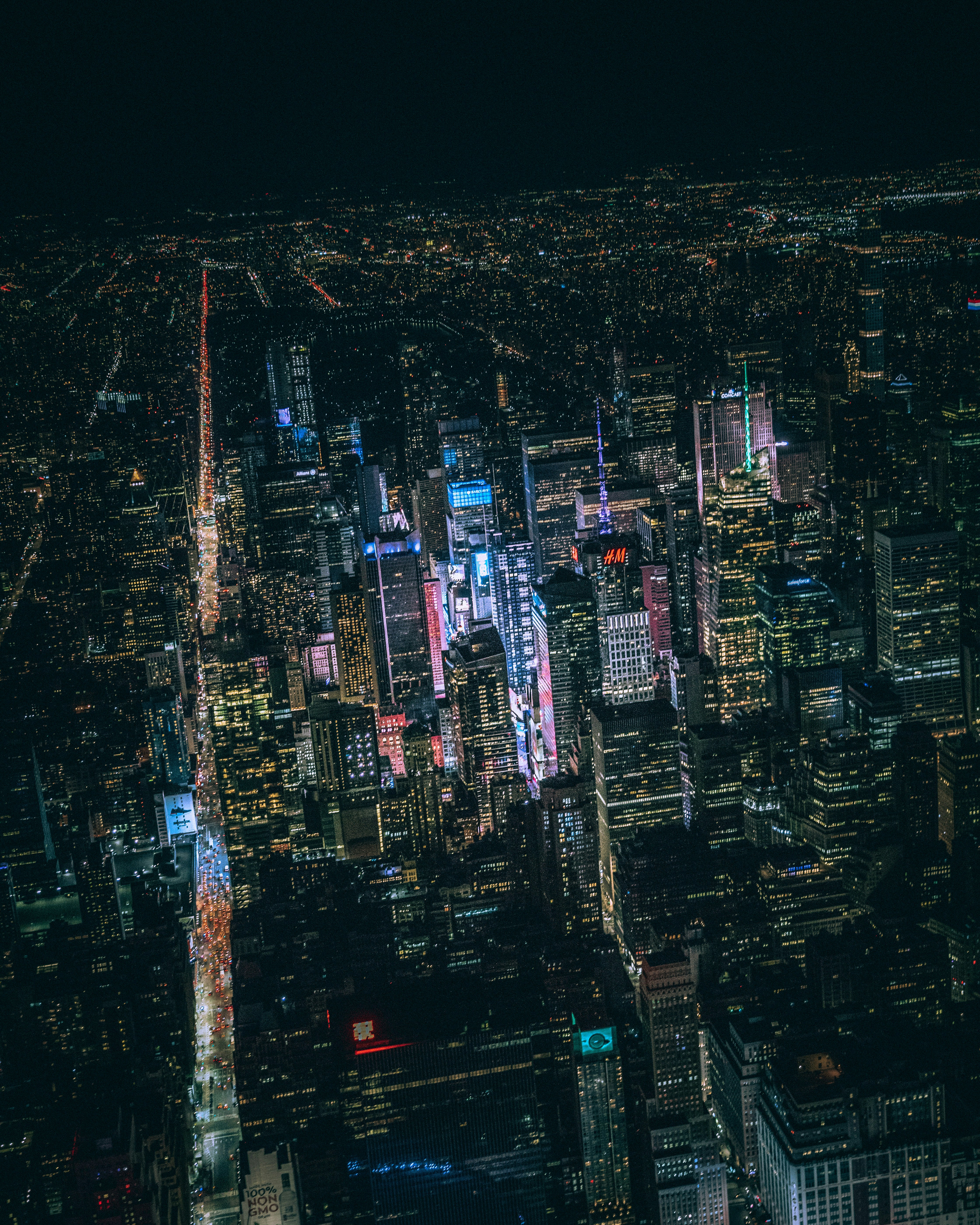 The Skyline Of Time Square.