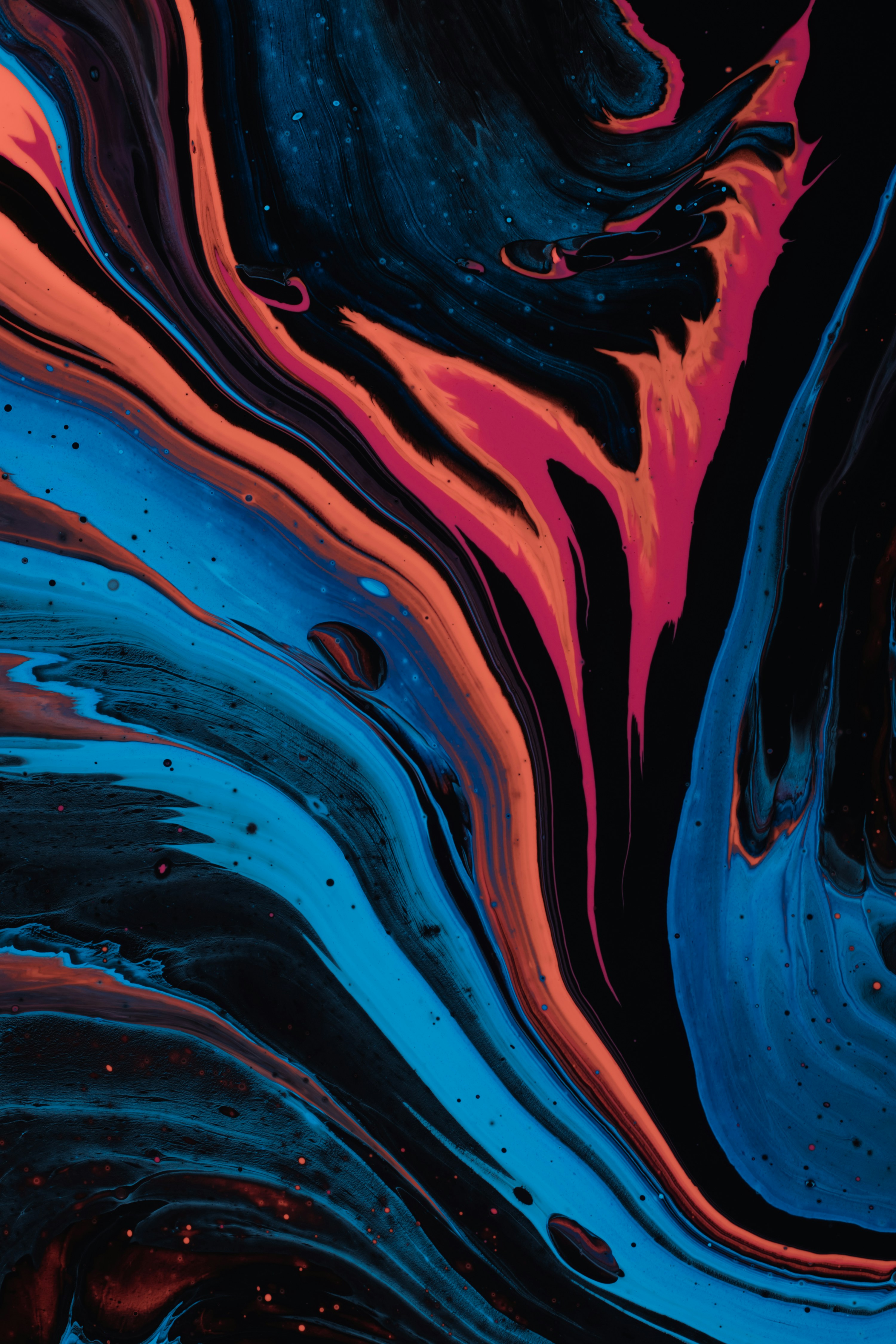 Blue White And Red Abstract Painting