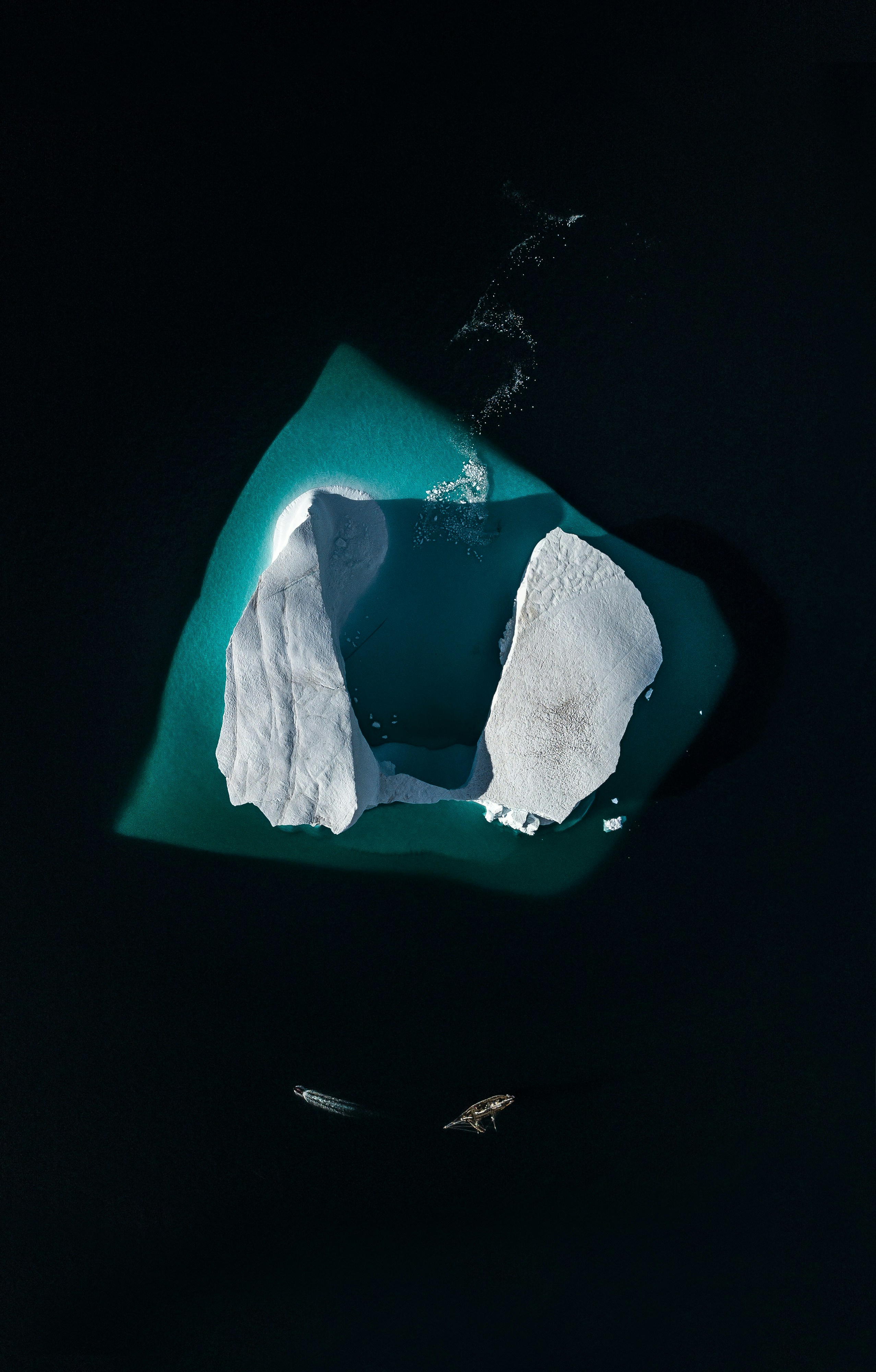 I Took This With My Mavic Pro Drone, Flying Over This Huge Iceberg From The Boat You See On The Bottom Right As My Travel Companions Head Off On A Zodiac (which You Can See Moving Away From Us On The Bottom Left).
I Knew Most Of An Iceberg Is Below Water But When I Saw It From Above The Sheer Scale Of It Made Me Gasp!