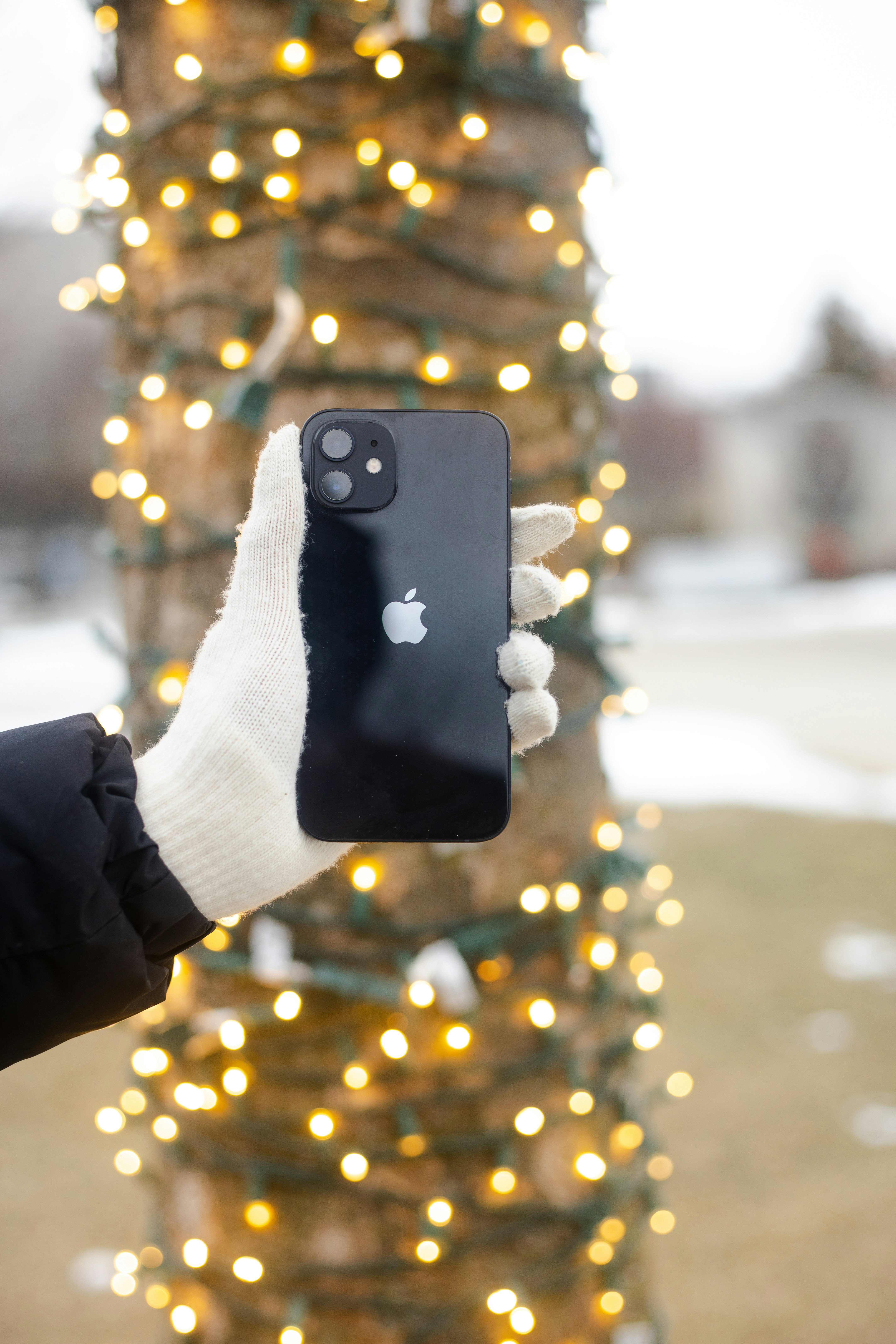Holding An IPhone.