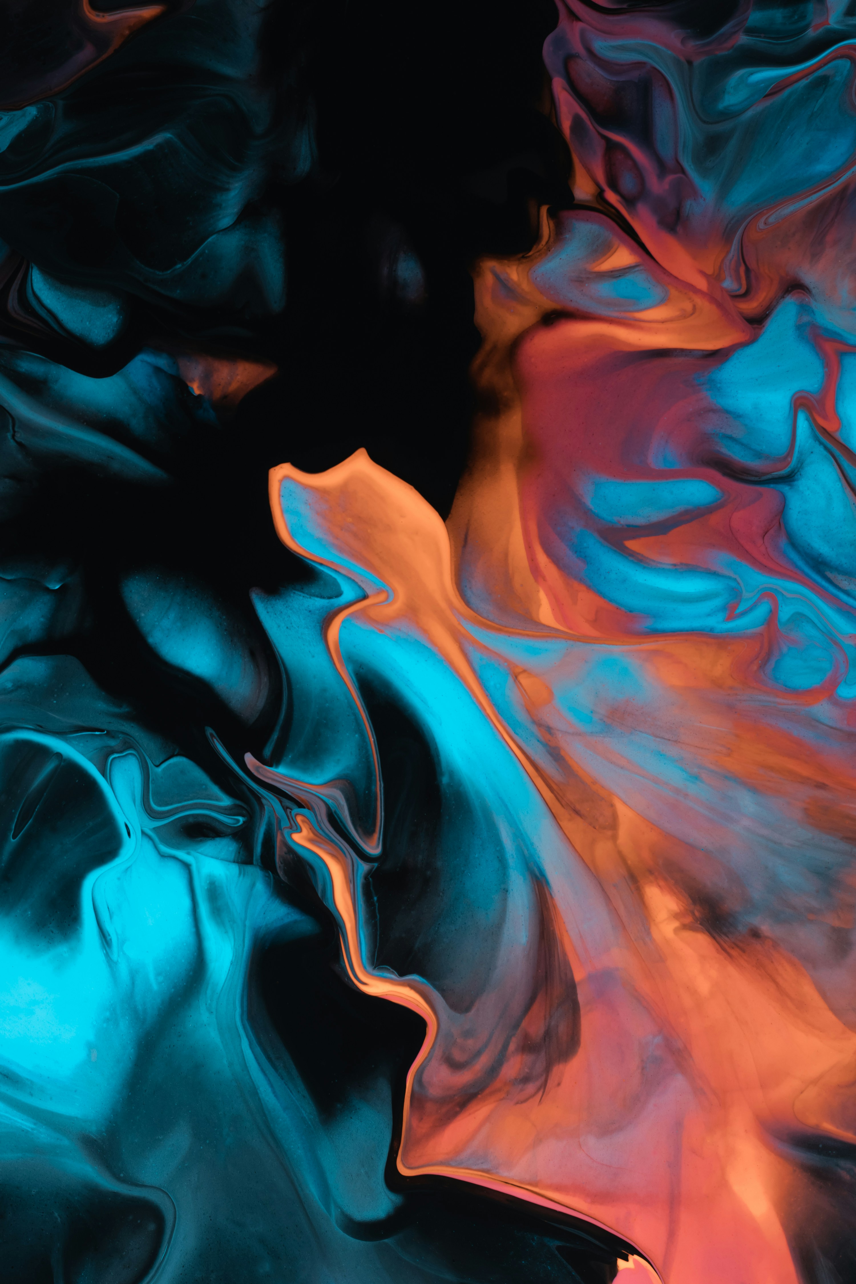 Blue And Black Abstract Painting