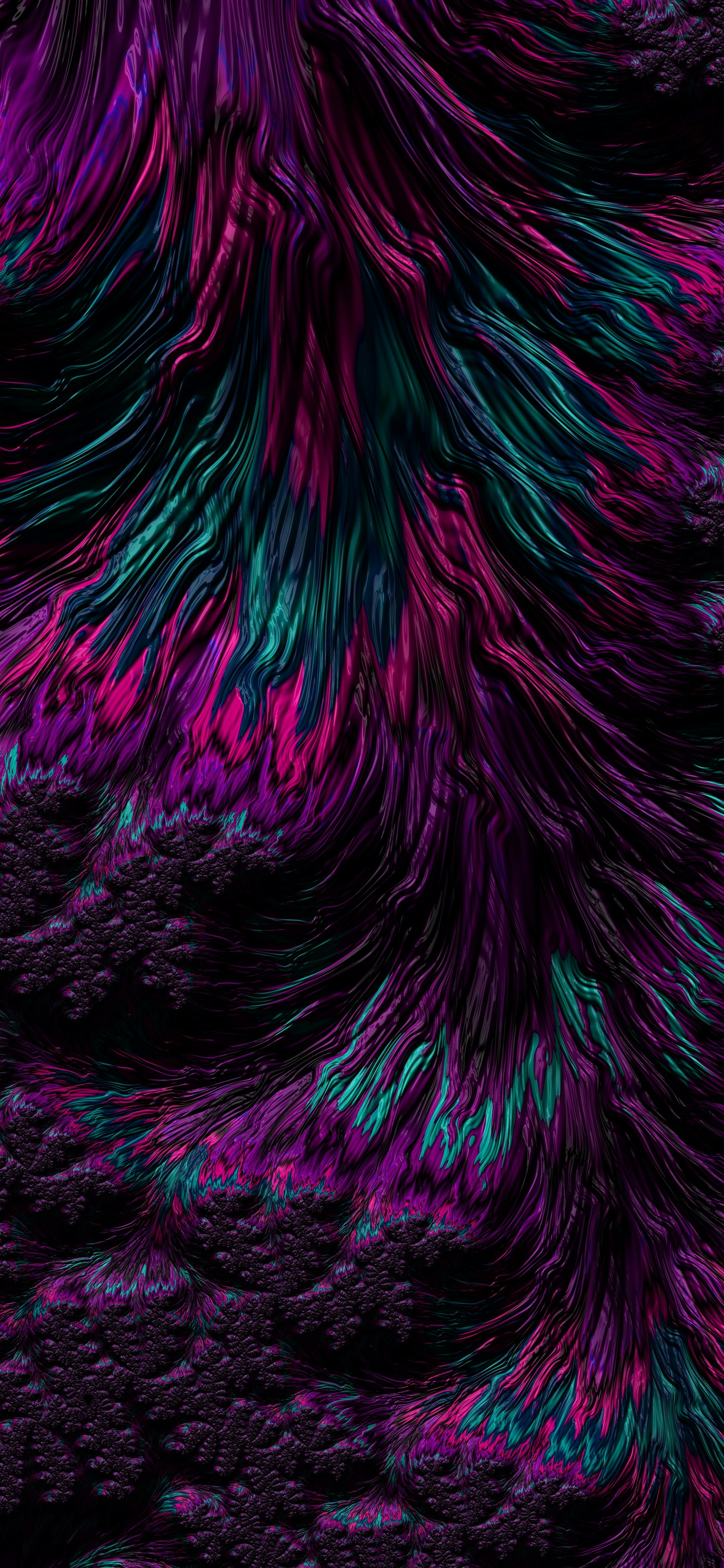 A Purple And Green Abstract Background With Lots Of Lines